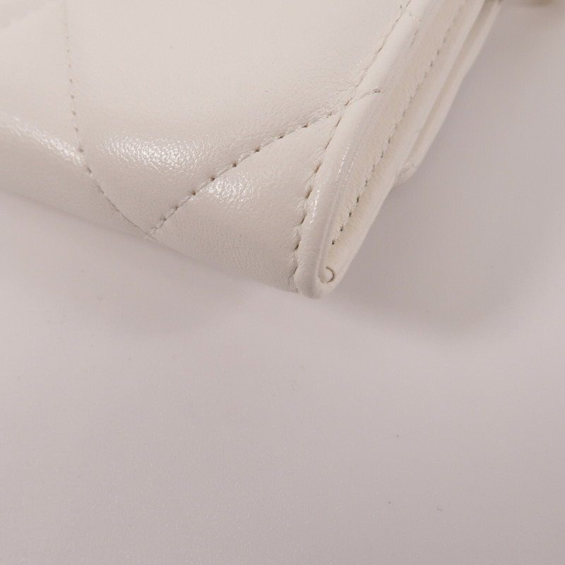 CHANEL 羊皮皮革Flpa 19 Coins Wallet With Chain鏈帶肩背袋-14