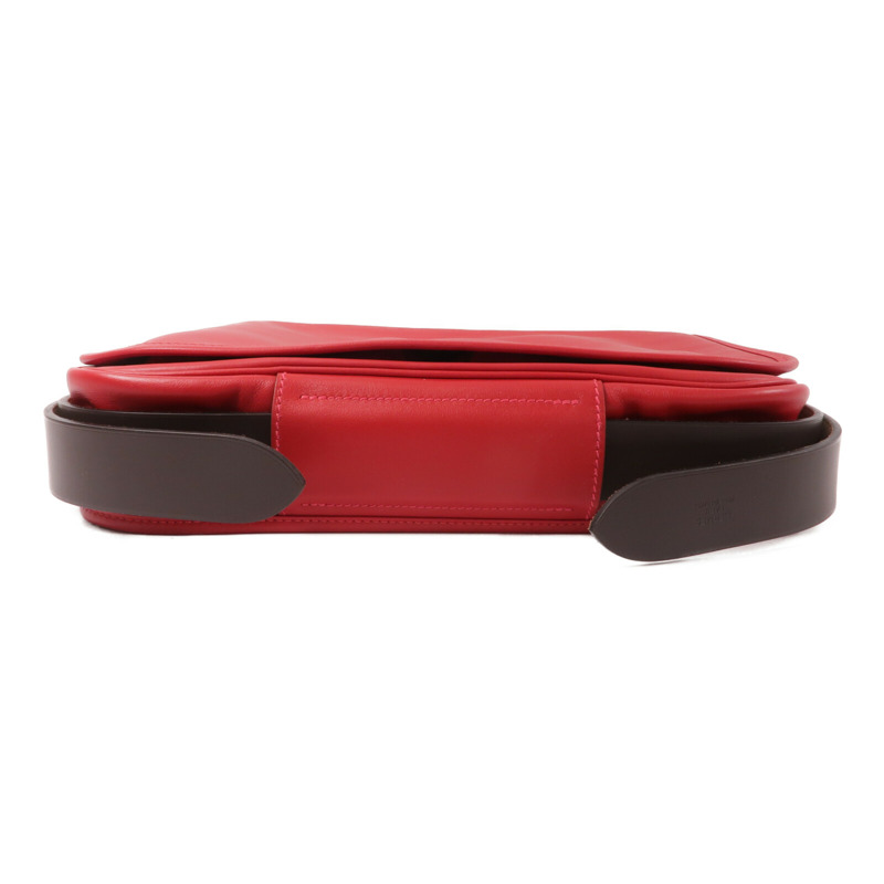 HERMES Swift皮革Brada 30肩背袋Rouge Tomate-3