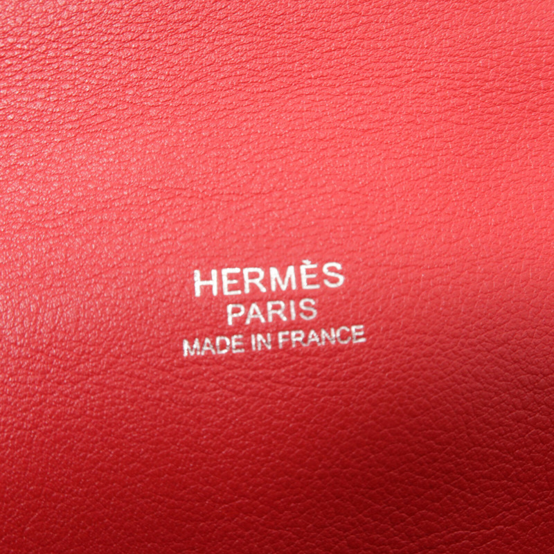 HERMES Swift皮革Brada 30肩背袋Rouge Tomate-5