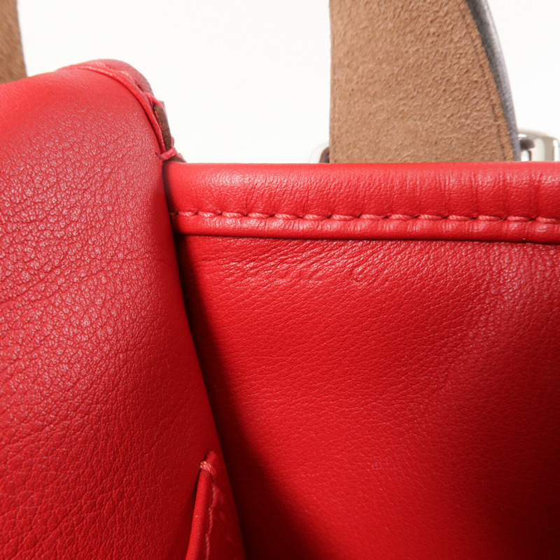 HERMES Swift皮革Brada 30肩背袋Rouge Tomate-7