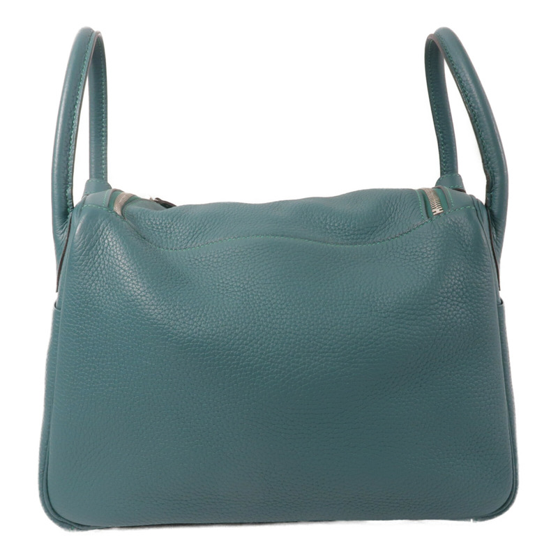 HERMES Clemence皮革Lindy 30手挽肩背兩用袋Malachite-2
