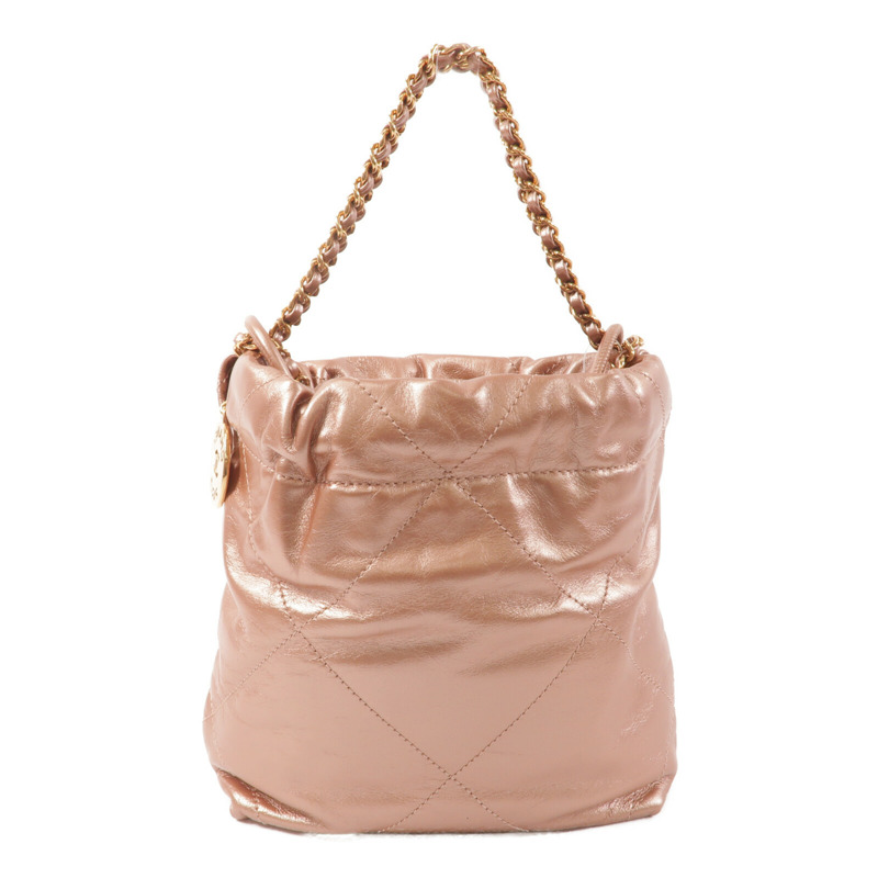 CHANEL 牛皮皮革Chanel 22 Mini鏈帶肩背袋-1