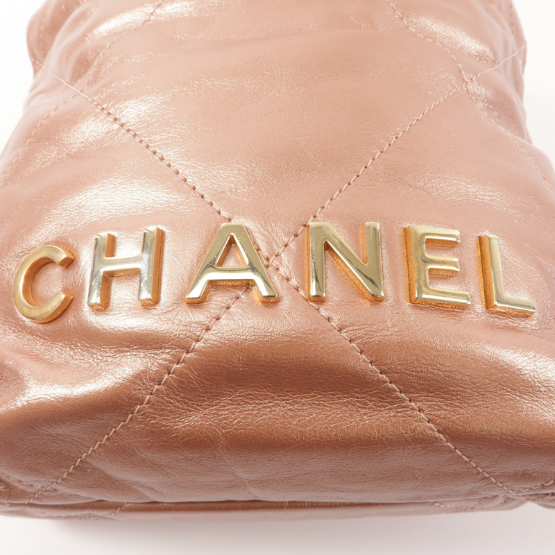 CHANEL 牛皮皮革Chanel 22 Mini鏈帶肩背袋-5