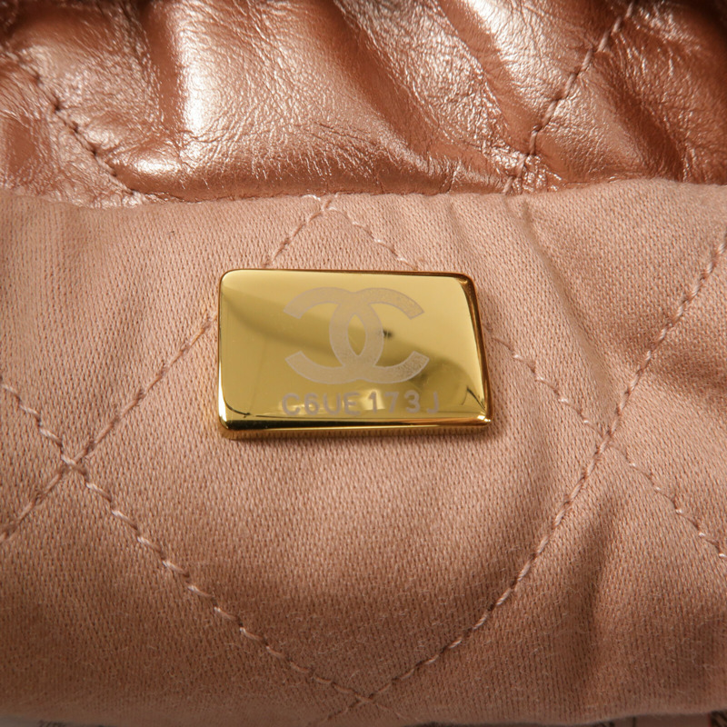 CHANEL 牛皮皮革Chanel 22 Mini鏈帶肩背袋-7