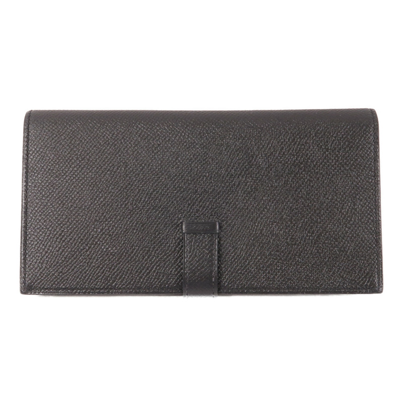 HERMES Epsom皮革Zipper long Wallet長錢包Noir-1