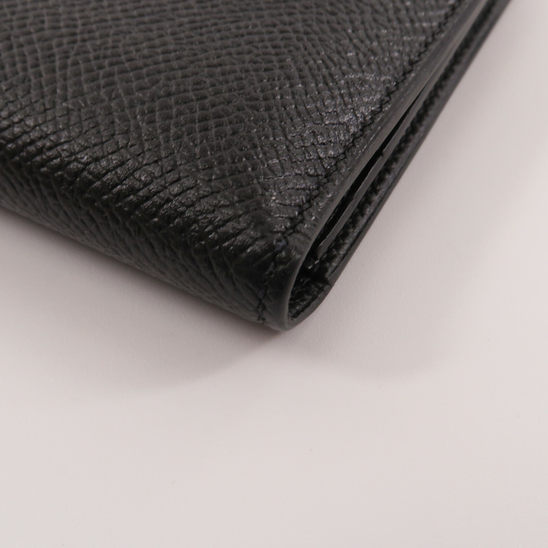 HERMES Epsom皮革Zipper long Wallet長錢包Noir-10
