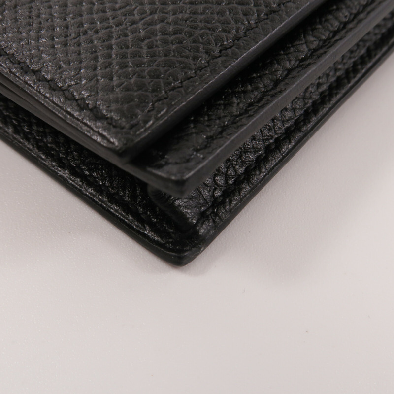 HERMES Epsom皮革Zipper long Wallet長錢包Noir-11