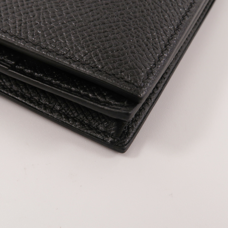 HERMES Epsom皮革Zipper long Wallet長錢包Noir-12