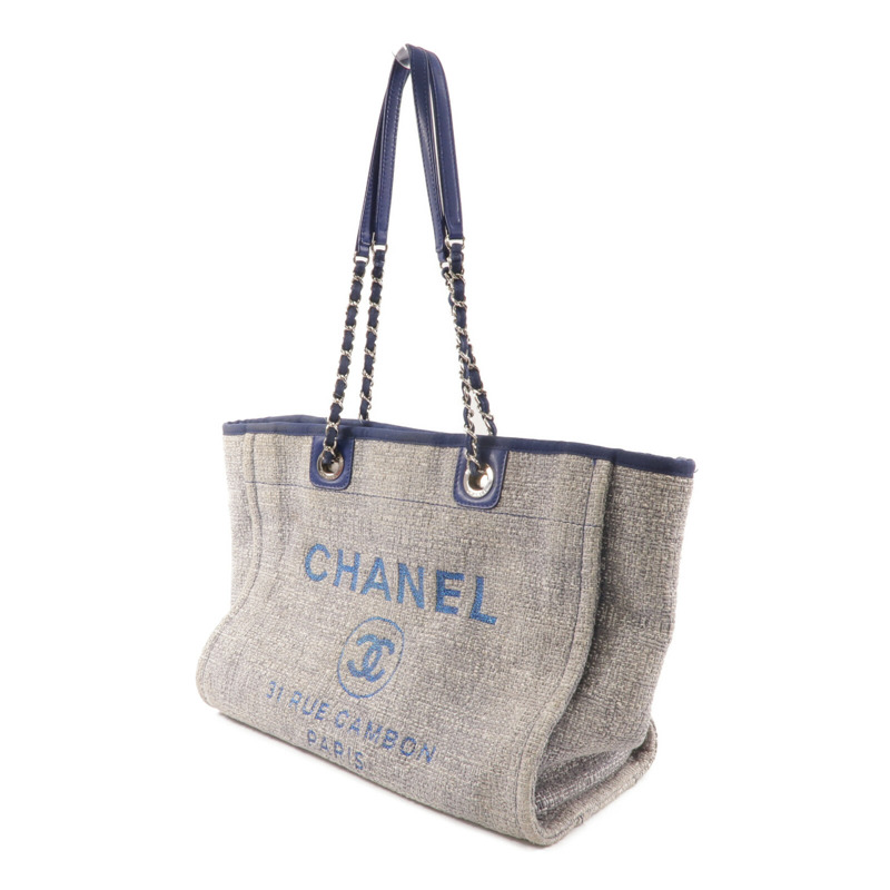 CHANEL 帆布Deauville Tote手挽袋-2