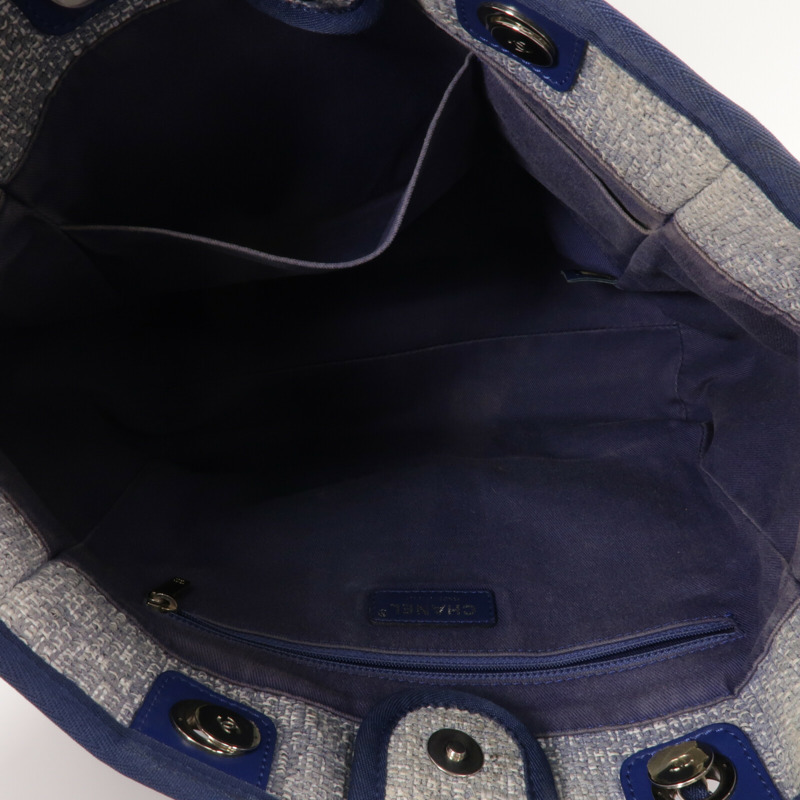 CHANEL 帆布Deauville Tote手挽袋-4