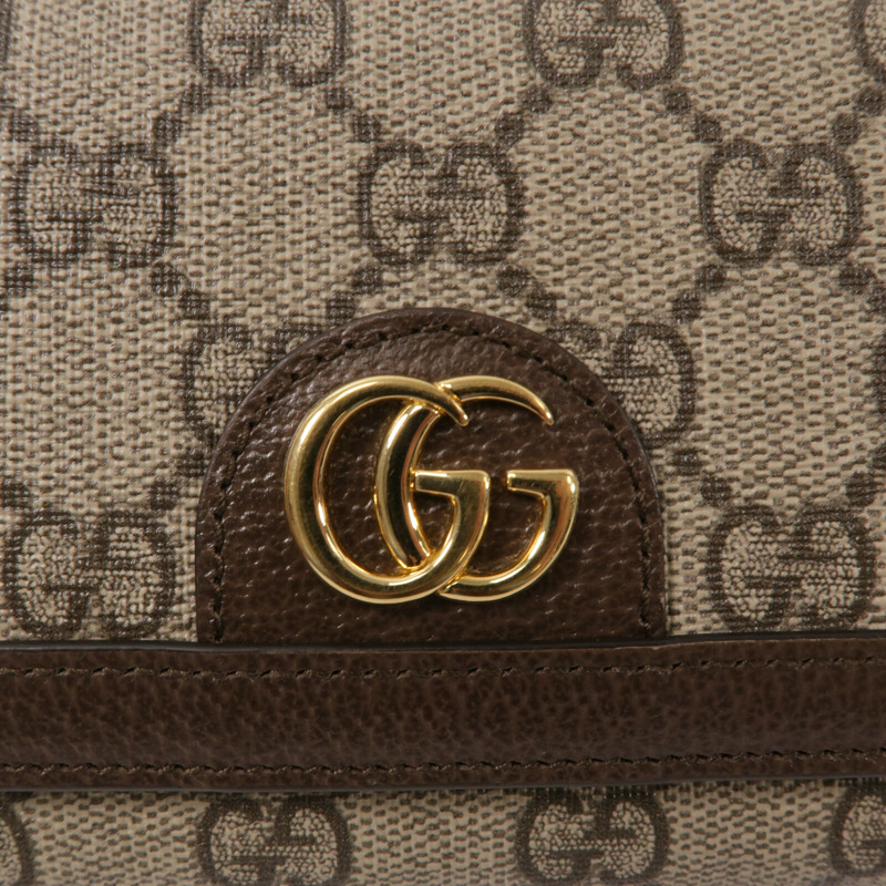 GUCCI 塗層帆布Ophidia Wallet With Chain鏈帶肩背袋-5