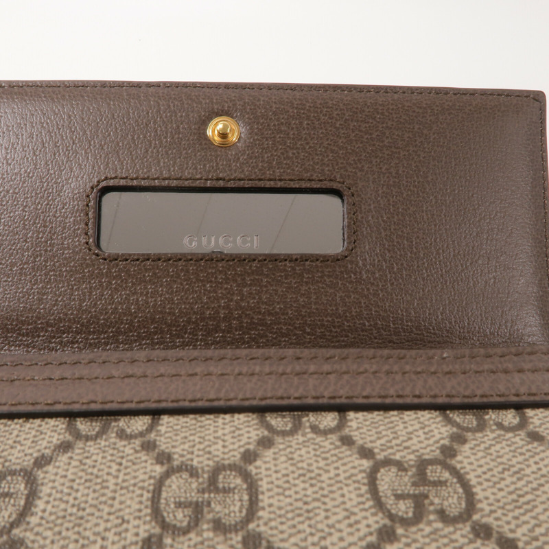 GUCCI 塗層帆布Ophidia Wallet With Chain鏈帶肩背袋-7