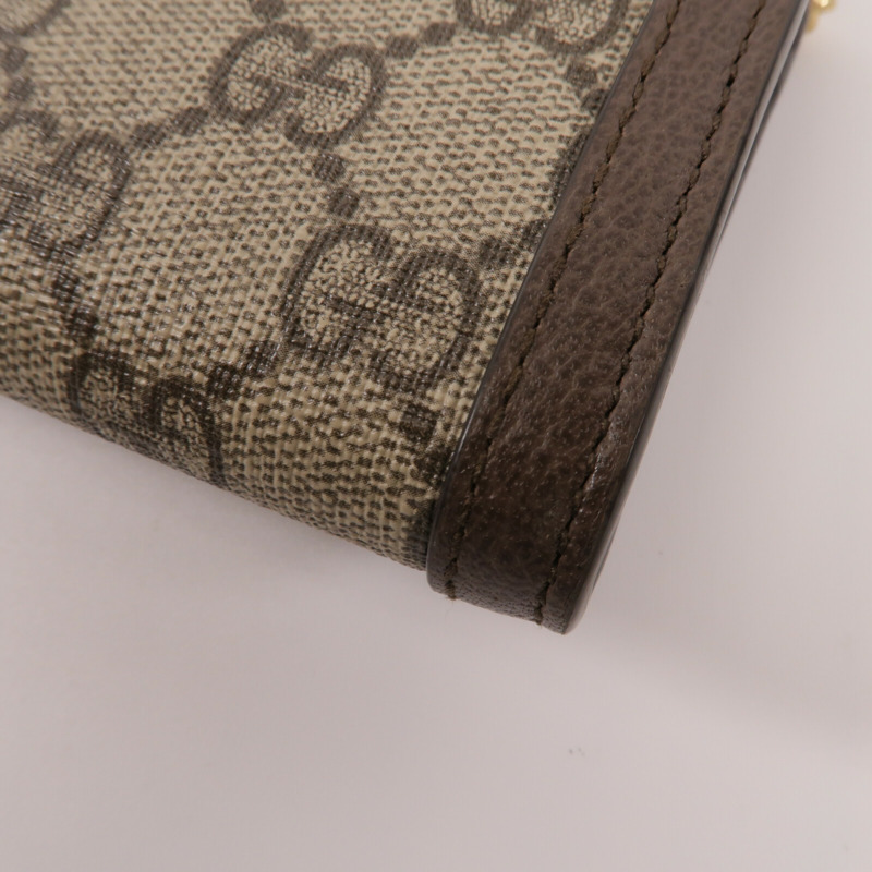 GUCCI 塗層帆布Ophidia Wallet With Chain鏈帶肩背袋-9