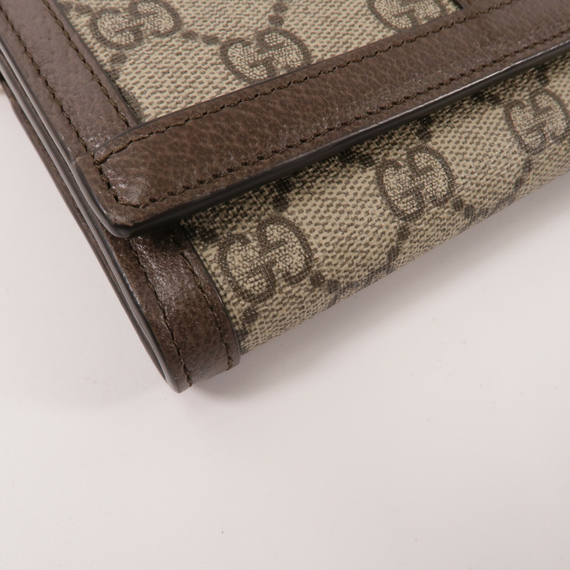 GUCCI 塗層帆布Ophidia Wallet With Chain鏈帶肩背袋-10