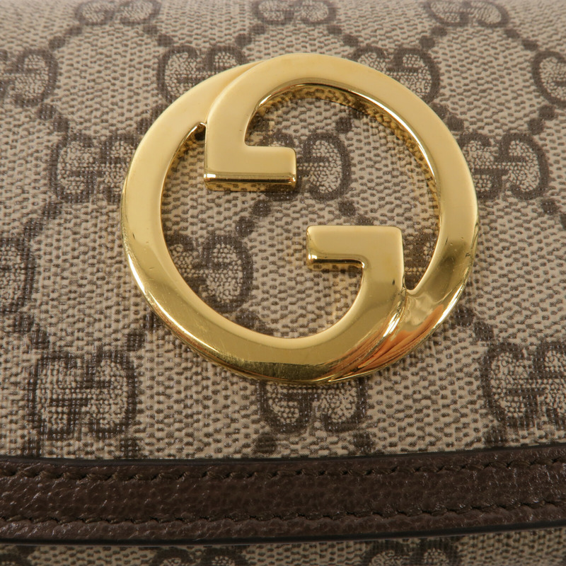 GUCCI 塗層帆布Blondie Wallet With Chain鏈帶肩背袋-5