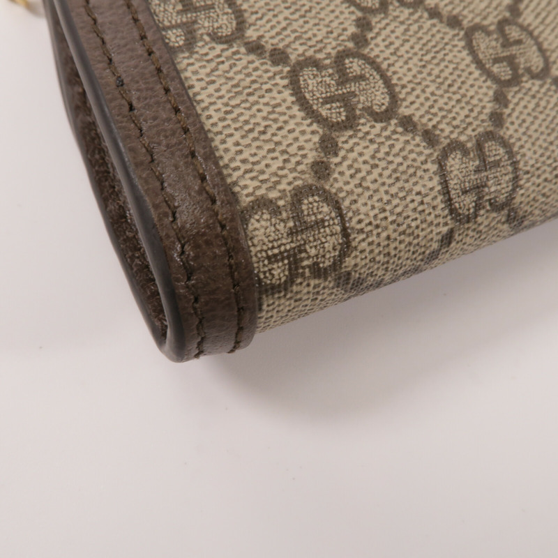 GUCCI 塗層帆布Blondie Wallet With Chain鏈帶肩背袋-10