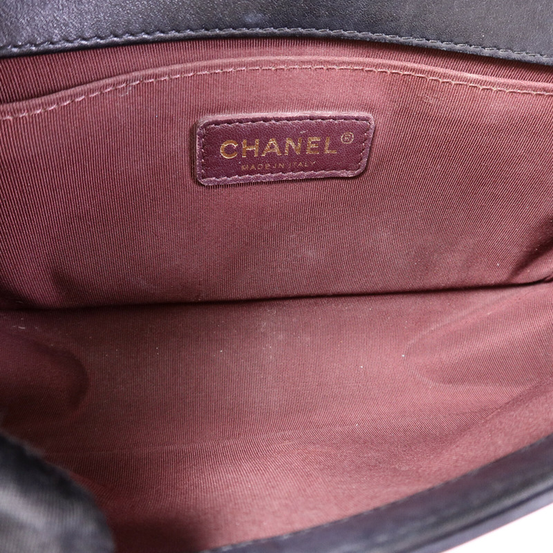 CHANEL 牛皮皮革Boy 25鏈帶肩背袋-4