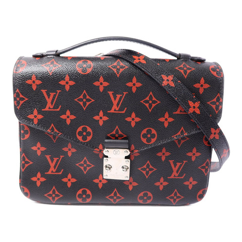LOUIS VUITTON Monogram Anfleur Rouge Pochette Metis手挽肩背兩用袋
