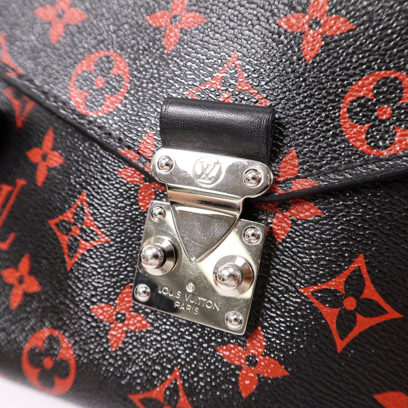 LOUIS VUITTON Monogram Anfleur Rouge Pochette Metis手挽肩背兩用袋-6