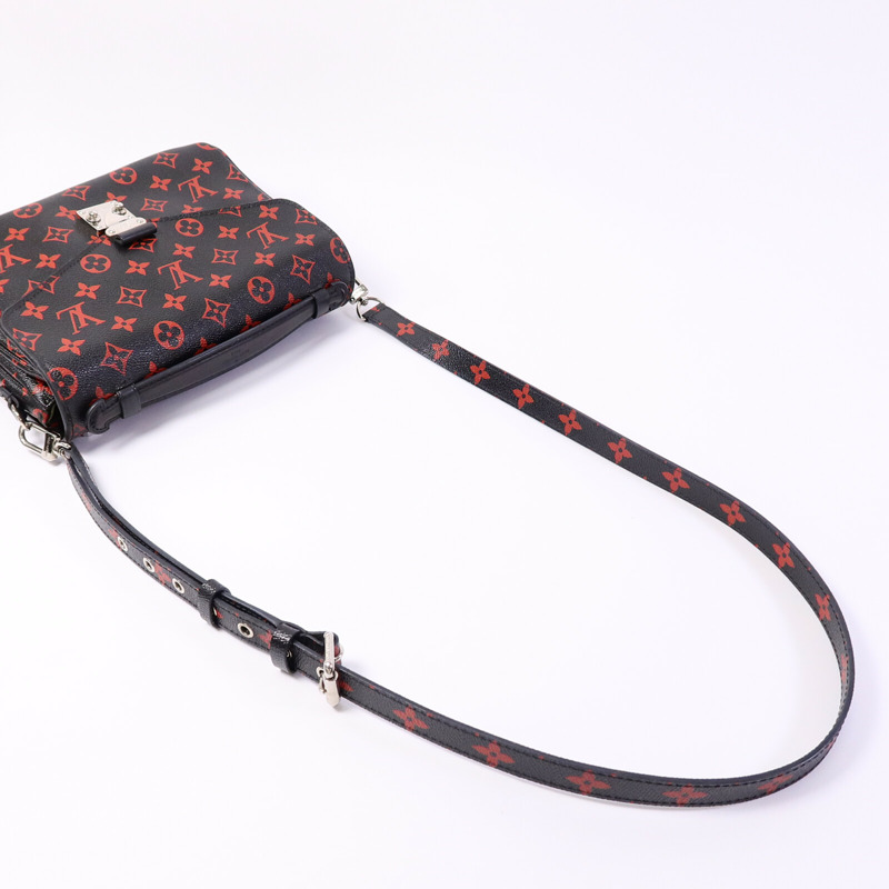 LOUIS VUITTON Monogram Anfleur Rouge Pochette Metis手挽肩背兩用袋-8