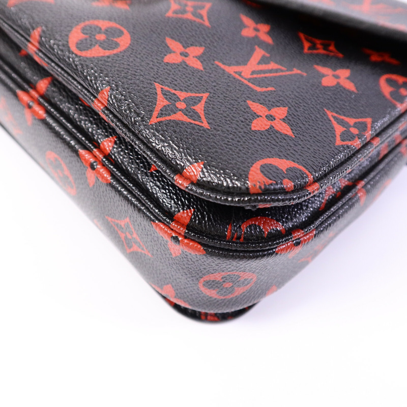 LOUIS VUITTON Monogram Anfleur Rouge Pochette Metis手挽肩背兩用袋-9
