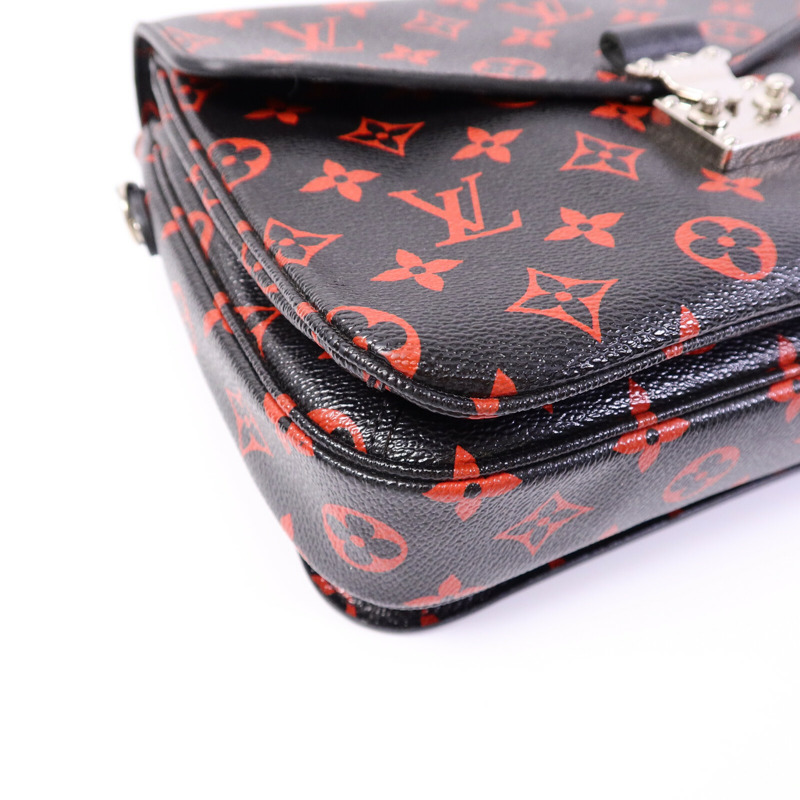 LOUIS VUITTON Monogram Anfleur Rouge Pochette Metis手挽肩背兩用袋-10