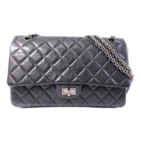 CHANEL 牛皮皮革2.55 Medium鏈帶肩背袋