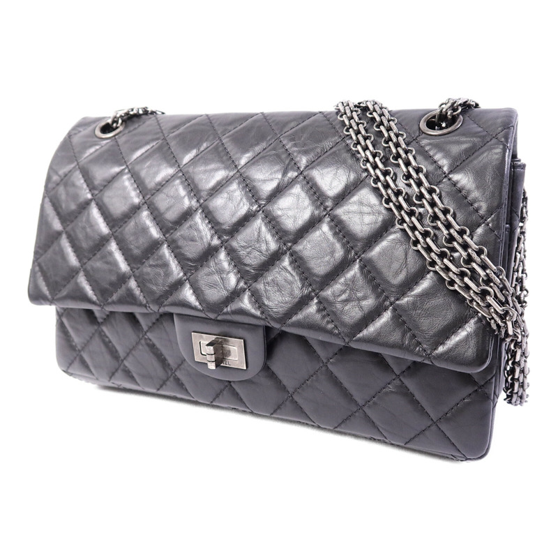 CHANEL 牛皮皮革2.55 Medium鏈帶肩背袋-2