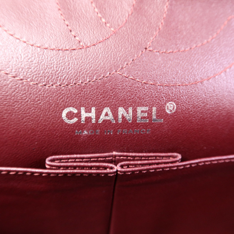 CHANEL 牛皮皮革2.55 Medium鏈帶肩背袋-5