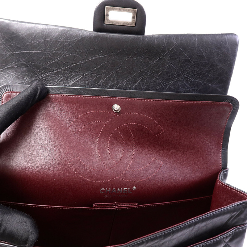 CHANEL 牛皮皮革2.55 Medium鏈帶肩背袋-15