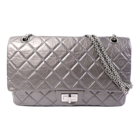 CHANEL 牛皮皮革2.55 Maxi鏈帶肩背袋