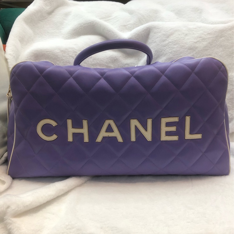 Chanel 紫色凌格旅行袋 IA656-3
