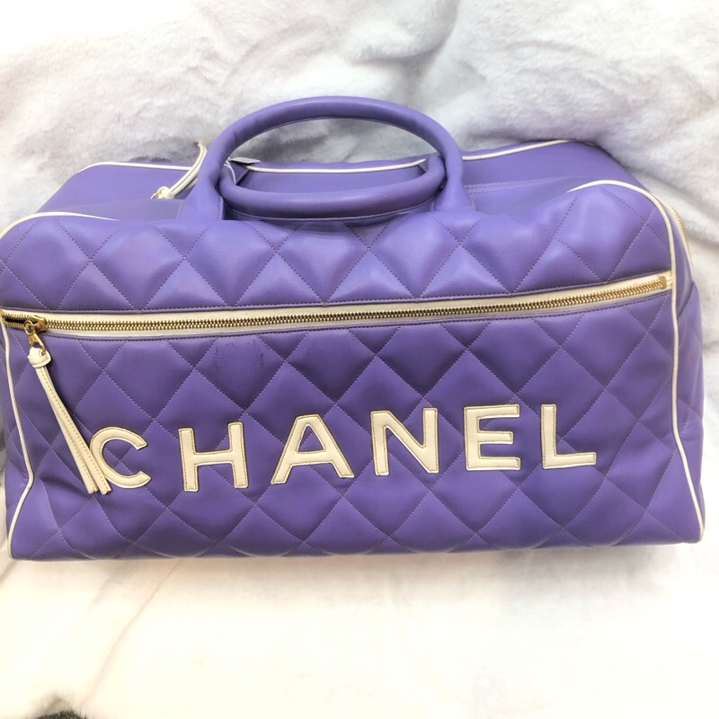 Chanel 紫色凌格旅行袋 IA656-19