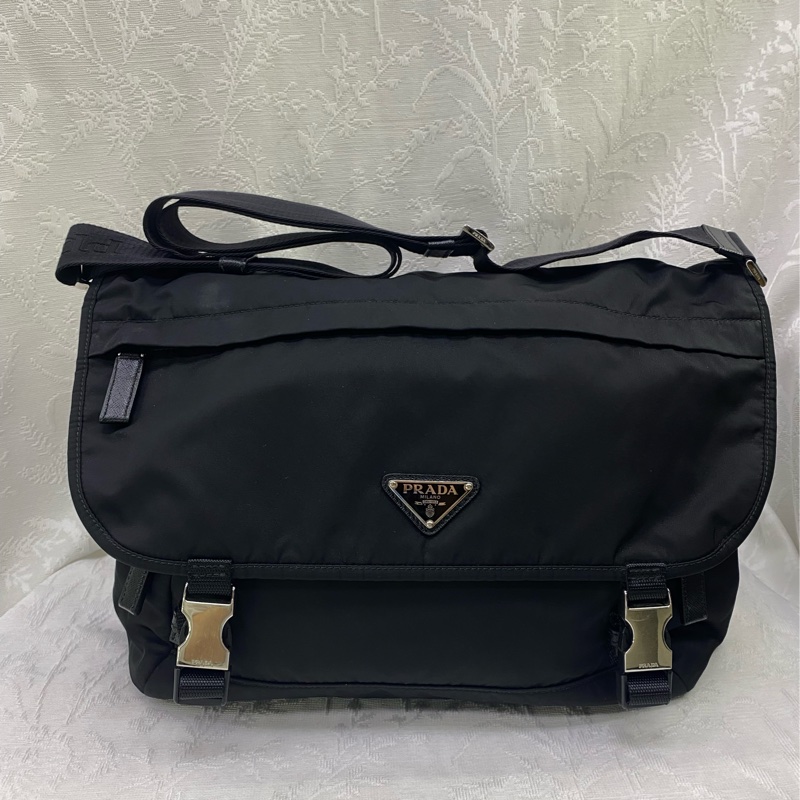 Prada re- nylon 郵差側背袋-0