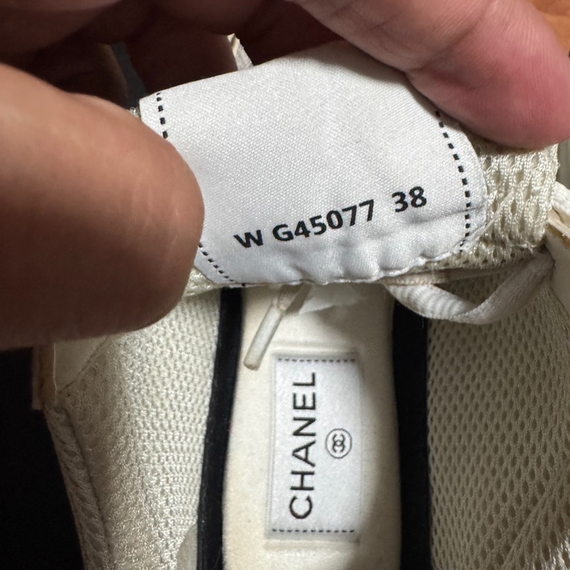Chanel香奈兒徽標正品運動鞋 銀角大王 白銀色 38碼-5