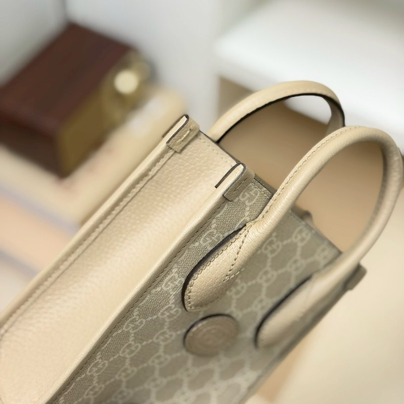 （全新✨適合送禮🎁）🏷Gucci 古馳．Mini Tote 琴譜包 燕麥色-8