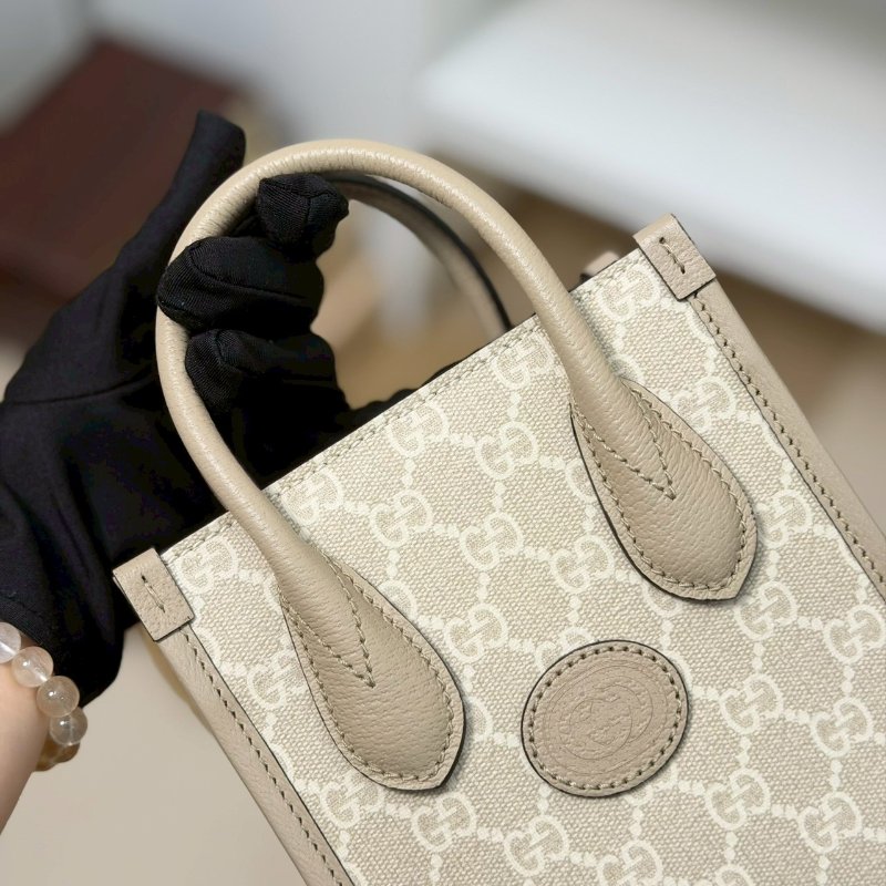 （全新✨適合送禮🎁）🏷Gucci 古馳．Mini Tote 琴譜包 燕麥色-16