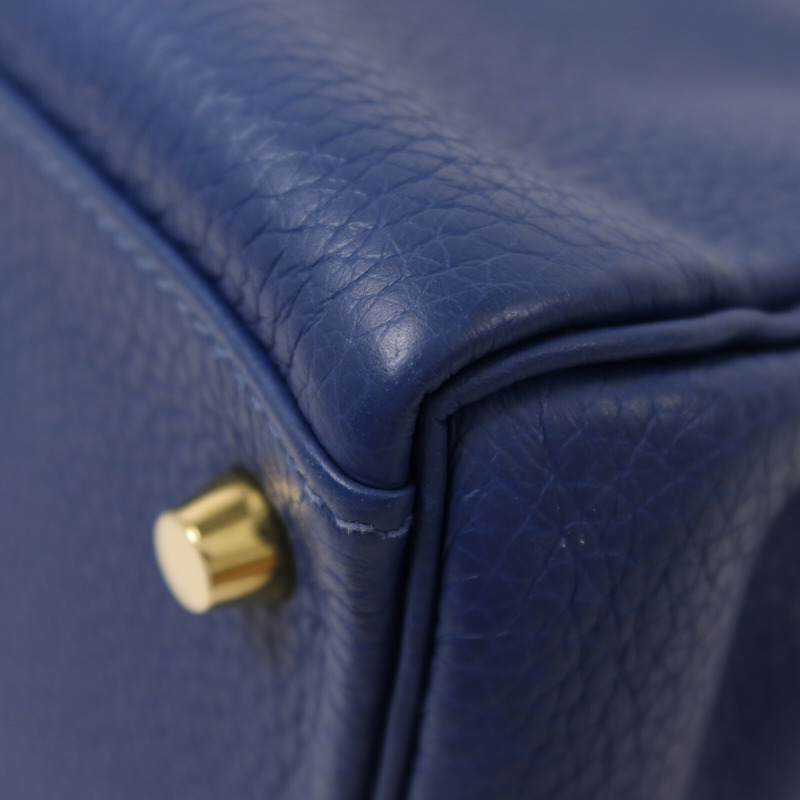 HERMES Togo皮革Kelly 28手挽肩背兩用袋Deep Blue-11