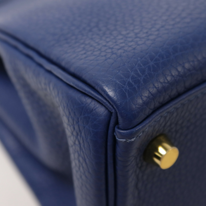 HERMES Togo皮革Kelly 28手挽肩背兩用袋Deep Blue-12