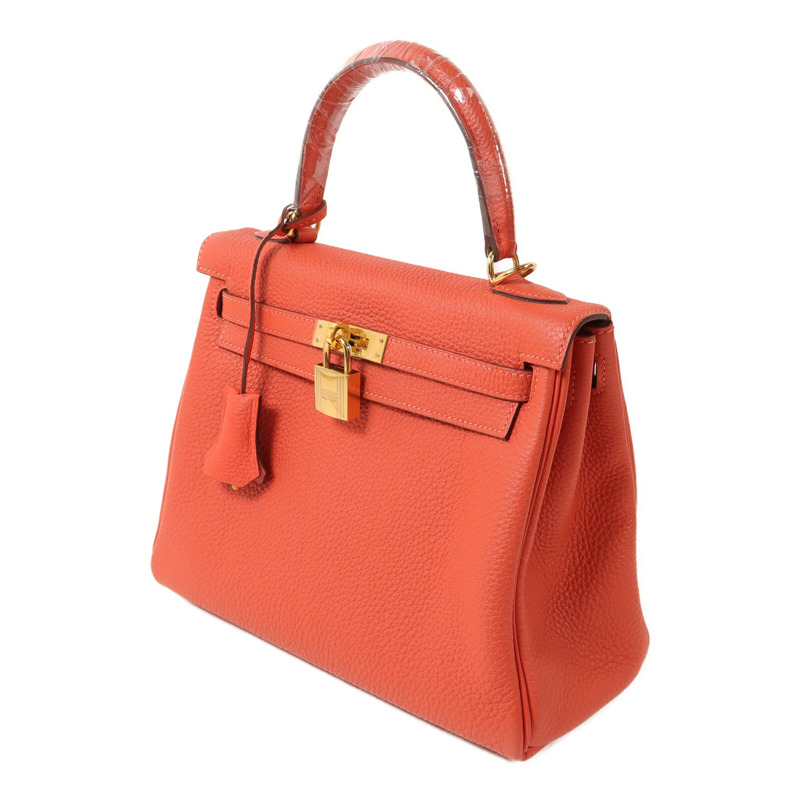 HERMES Clemence皮革Kelly 25手挽肩背兩用袋Rose Jaipur-2