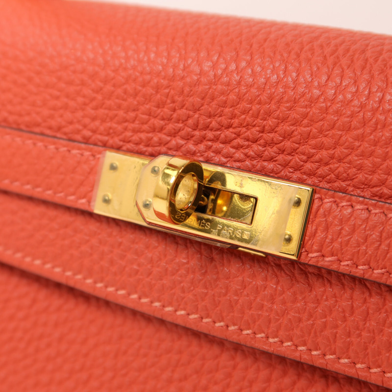 HERMES Clemence皮革Kelly 25手挽肩背兩用袋Rose Jaipur-9