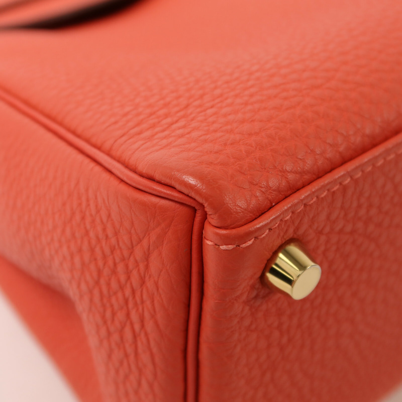 HERMES Clemence皮革Kelly 25手挽肩背兩用袋Rose Jaipur-11