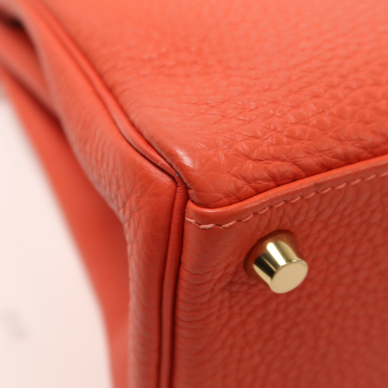 HERMES Clemence皮革Kelly 25手挽肩背兩用袋Rose Jaipur-13