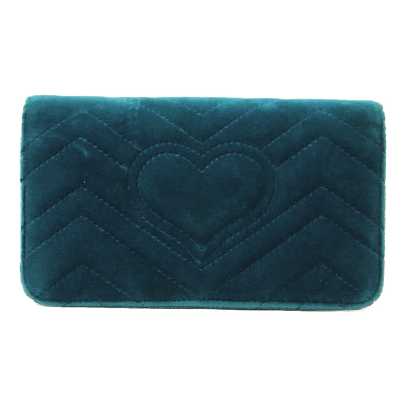 GUCCI 絨布GG Marmont鏈帶肩背袋-1