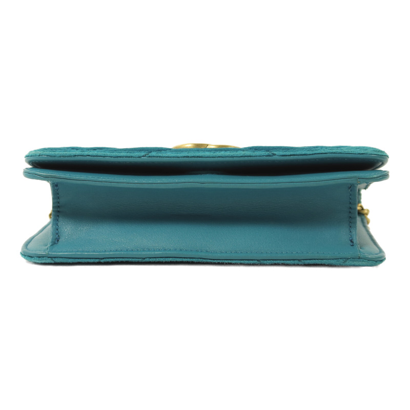 GUCCI 絨布GG Marmont鏈帶肩背袋-3