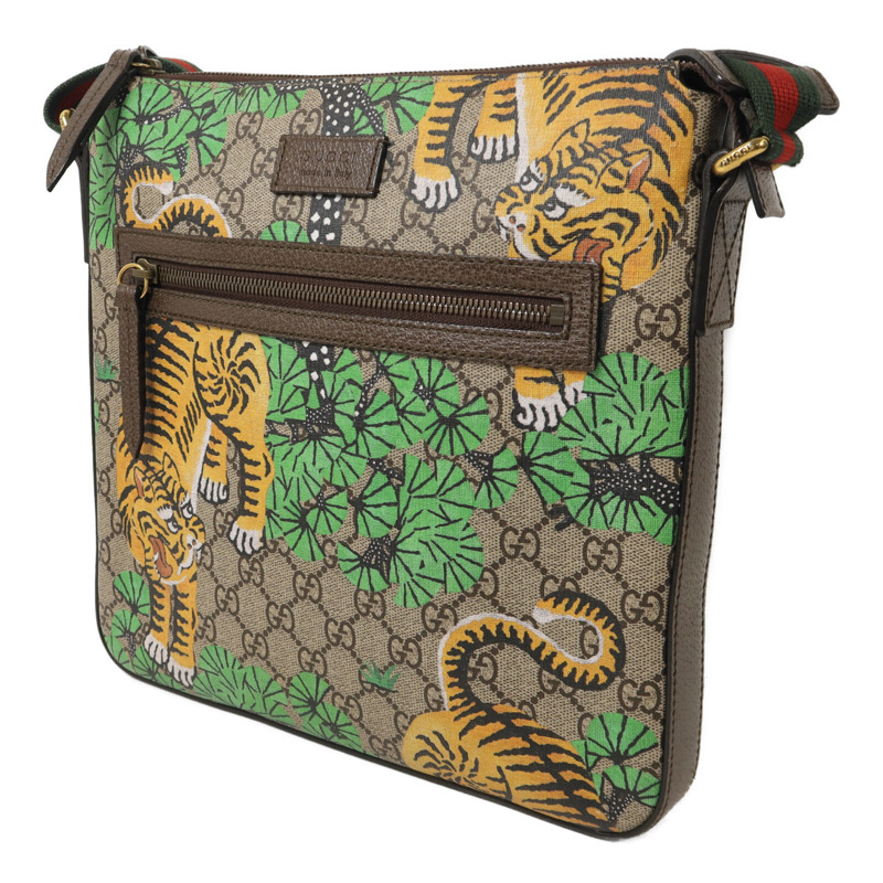 GUCCI 塗層帆布Bengal Tiger Messenger Bag肩背袋-2