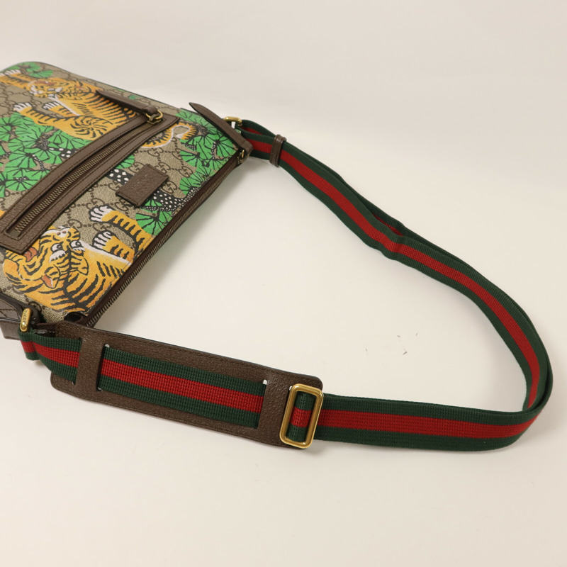 GUCCI 塗層帆布Bengal Tiger Messenger Bag肩背袋-7