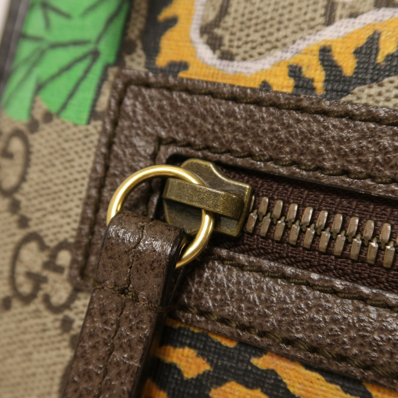 GUCCI 塗層帆布Bengal Tiger Messenger Bag肩背袋-9