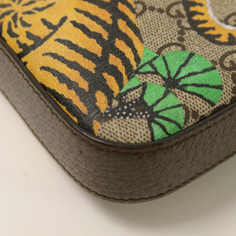 GUCCI 塗層帆布Bengal Tiger Messenger Bag肩背袋-11