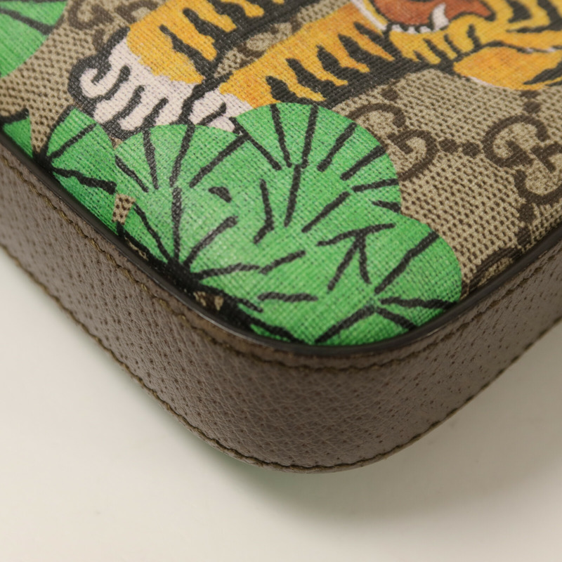 GUCCI 塗層帆布Bengal Tiger Messenger Bag肩背袋-13
